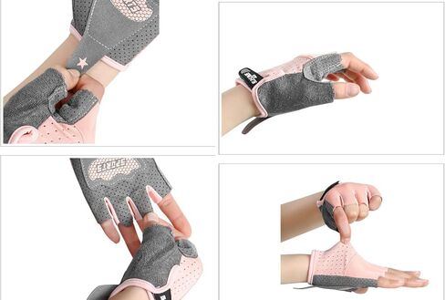 INOGIH Kids Fingerless Bike Golves 3-12T Breathable Cyling Gloves Workout for Skating Scooter in Saudi Arabia