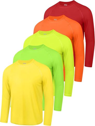 5 قطع من قمصان السباحة للأولاد من Rash Guard بعامل حماية من الأشعة فوق البنفسجية 50+، قمصان شبابية بأكمام طويلة، سريعة الجفاف للحماية من الشمس، ملابس سباحة للأطفال للأولاد والبنات in Kuwait