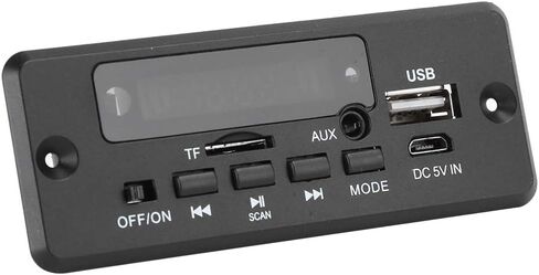 لوحة فك تشفير بلوتوث MP3 من Ejoyous، وحدة فك تشفير MP3، وحدة مشغل مضخم العرض الرقمي 2 × 3 وات، لوازم سوداء مع جهاز تحكم عن بعد in Saudi Arabia