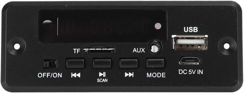 لوحة فك تشفير بلوتوث MP3 من Ejoyous، وحدة فك تشفير MP3، وحدة مشغل مضخم العرض الرقمي 2 × 3 وات، لوازم سوداء مع جهاز تحكم عن بعد in Saudi Arabia