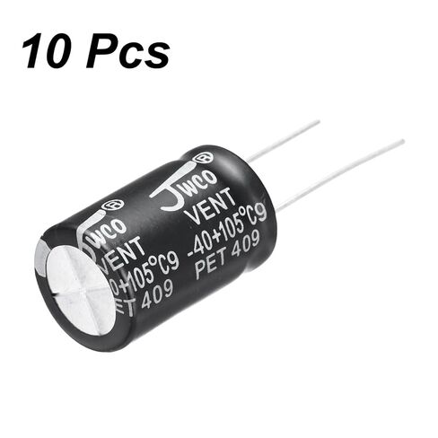 Generic 47uF 450V 16x25mm Electrolytic Capacitor, Radial Leads Aluminum Capacitors for TV, LCD Monitor, VCD, 10Pcs in Saudi Arabia