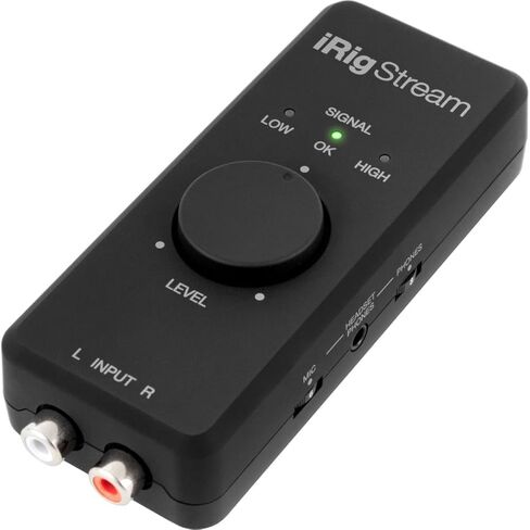 واجهة صوت ستيريو IK Multimedia iRig Stream لأجهزة iPhone وiPad وMac وiOS والكمبيوتر الشخصي مع USB-C وLightning وUSB لتسجيل 24 بت و48 كيلو هرتز من الخلاطات ومعدات الاستوديو in Kuwait