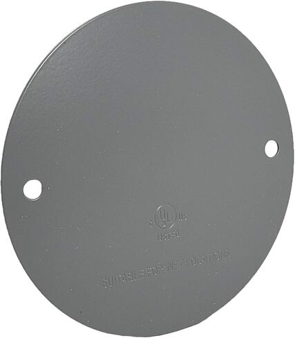 Sealproof Round Metallic Blank Weatherproof Outlet Cover, UL Listed, White in Saudi Arabia