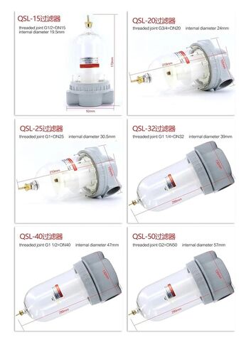 Air Compressor QSL10 air Pump Filter 15 Oil-Water Separator 20 Dehydration 25 Cup Filter 40 Pneumatic 50(QSL-25) in Saudi Arabia