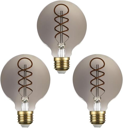 SD LUX G25 Vintage Globe Light Bulbs Dimmable Decorative LED Edison Bulbs 8W 1000lm (Equi. 100W), E26 Medium Base CRI>90 2700K Warm White (G25-Clear, 3) in Saudi Arabia