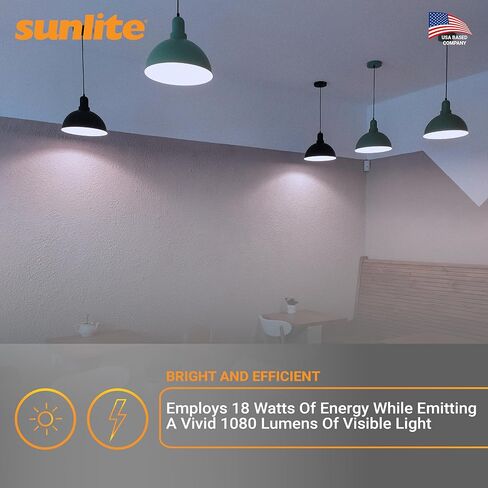 Sunlite Compact Fluorescent PLD 4-Pin Double U-Shaped Twin Tube, 18 Watts, 120 Volts, 1080 Lumens, 5000K Daylight, 4-Pin G24q2 Base, 10 Pack in Kuwait