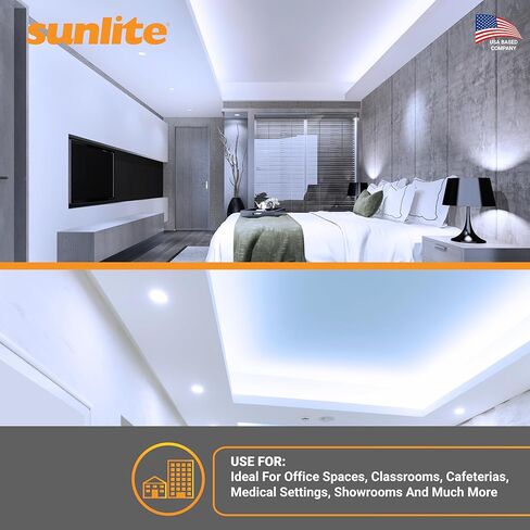 Sunlite Compact Fluorescent PLD 4-Pin Double U-Shaped Twin Tube, 18 Watts, 120 Volts, 1080 Lumens, 5000K Daylight, 4-Pin G24q2 Base, 10 Pack in Kuwait