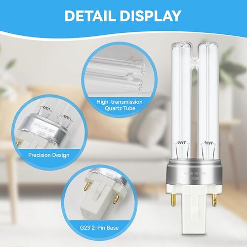 LB4000 5W UV-C Replacement Bulb Compatible with Germ Guardian LB4000 AC4300BPTCA, AC4825, AC4850, AC4850PT, AC4900, AC4900CA, AC5300B, AC5350B, AC5350W Air Purifiers (4-Pack) in Saudi Arabia