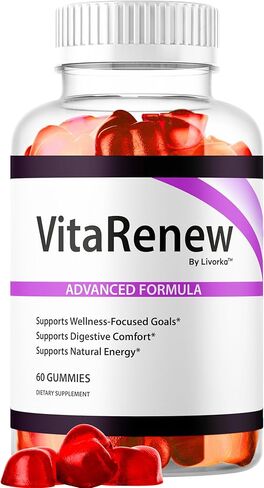 VitaRenew Gummies - تركيبة VitaRenew الأصلية المتقدمة 1050 مجم - أقصى قدر من القوة، مكمل للتركيبة الرسمية الصمغية Vita Renew جميع الدعم الصحي الطبيعي بشكل عام، 60 علكة لمدة شهر واحد in Saudi Arabia