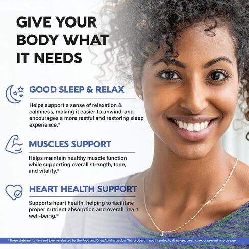 Magnesium Glycinate 500 mg - Chelated Supplement - High Absorption Form of Magnesium - Support for Sleep, Muscle & Heart Health - Made in USA, Lab Tested & Non-GMO - 180 Capsules in Saudi Arabia