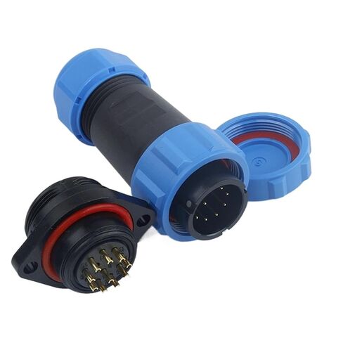 SP21 Welding Flange Type Connector 2-12Pin Male Female Socket Electrical Wire Connectors 1Pcs(SP21-2F) in Kuwait