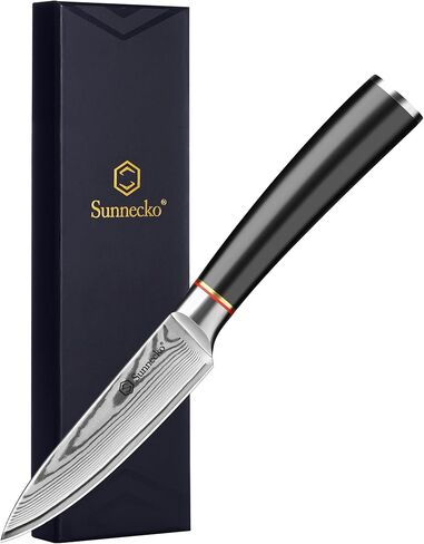 سكين الطهاة Sunnico مقاس 8 بوصة، شفرة مطبخ احترافية VG10 من دمشق اليابانية لتقطيع اللحوم والخضروات، أداة طبخ حادة للغاية مع مبراة يدوية وتغليف صندوق هدايا، سكين طهاة متعدد الأغراض in Kuwait