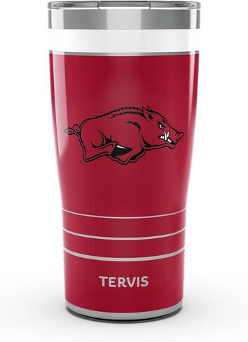 Tervis Traveler Arkansas Razorbacks - كوب سفر MVP ثلاثي معزول يحافظ على المشروبات باردة وساخنة، 20oz، من الفولاذ المقاوم للصدأ in Saudi Arabia