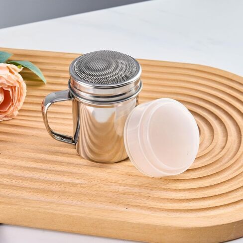 Flour Duster - 1Pcs Stainless Steel Fine Mesh Shaker with Lid, Powder Cans for Baking Soda, Cocoa, Cornstarch, Coffee, Flour in Saudi Arabia