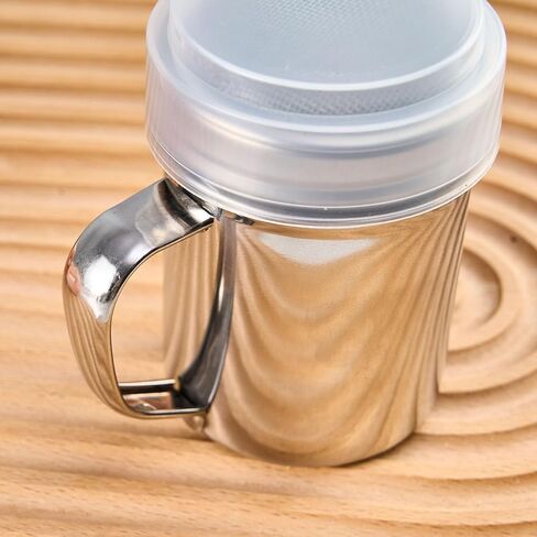 Flour Duster - 1Pcs Stainless Steel Fine Mesh Shaker with Lid, Powder Cans for Baking Soda, Cocoa, Cornstarch, Coffee, Flour in Saudi Arabia