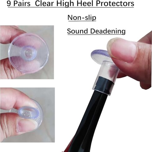 9 Pairs Clear High Heel Protectors Heel Stoppers for Women Grass Wedding（S+M+L） in Saudi Arabia