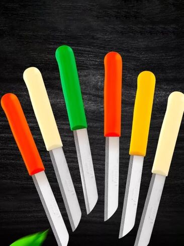 Fixwell FIX-12KN Stainless Steel Multi Purpose Knives 12 pcs RED GREEN in Saudi Arabia