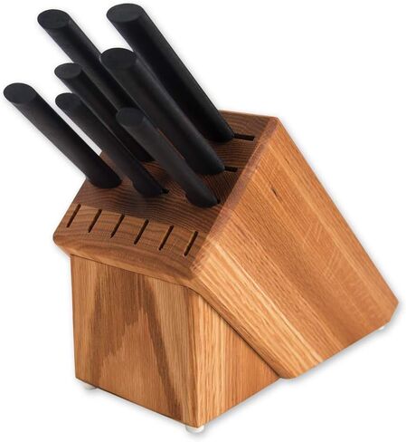 Rada Cutlery Essential Oak Block (B58)، 13 فتحة للسكاكين، وسادات مضادة للخدش، 8 بوصة × 9 بوصة × 5 بوصة in Kuwait