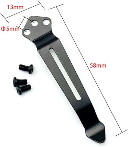 استبدال مشبك سكين الجيب العميق (أسود) + 3 براغي - متوافق مع سكين Benchmade 535 in Kuwait