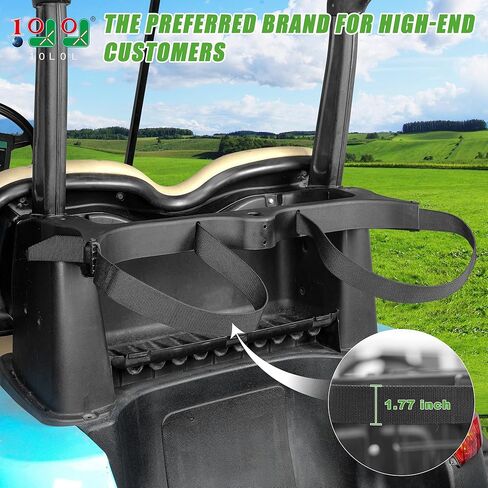 10L0L Golf Bag Attachment for Club Car Precedent 2004+ Gas & Electric Golf Carts 102504001, Golf Bag Holder Bracket Rack Assembly for Golf Cart Rear Seat(Not Include The Side Poles)- Black in Kuwait
