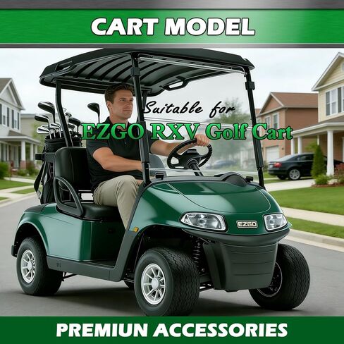 شعار EZGO RXV الأمامي، ملصق بديل لعربة الجولف، لوحة اسم EZGO وشارة أمامية، ملحقات عربة الجولف RXV، OEM#: 606405، 8.18 بوصة × 2.96 بوصة in Kuwait
