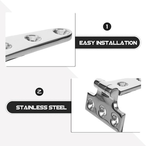 VALICLUD Heavy Duty T-Hinge 100x54x4.8mm Galvanized Steel Barn Gate Hinge with Stainless Steel Casting for Yard and Shed Doors in Saudi Arabia