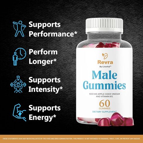 Revra Gummies - Official Revra Gummys for Men Premium Natural Ingredients - Maximum Strength, Supplement Daily Energy Advanced Formula for Overall Health & Wellness, 60 Gummies for 1 Month in Saudi Arabia