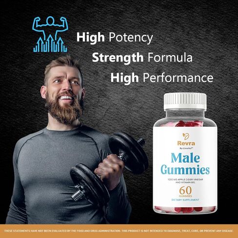Revra Gummies - Official Revra Gummys for Men Premium Natural Ingredients - Maximum Strength, Supplement Daily Energy Advanced Formula for Overall Health & Wellness, 60 Gummies for 1 Month in Saudi Arabia