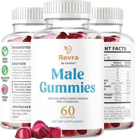 Revra Gummies - Official Revra Gummys for Men Premium Natural Ingredients - Maximum Strength, Supplement Daily Energy Advanced Formula for Overall Health & Wellness, 60 Gummies for 1 Month in Saudi Arabia