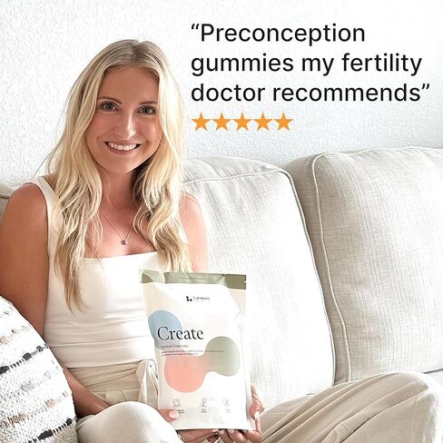 Create for Women | IVF-Doctor Formulated Fertility Gummy | 600mg CoQ10 + 27mg Iron + 1200mcg Folic Acid | Preconception & Egg Quality Support | Vegan & No Added Sugar (28 Day Supply) in Saudi Arabia