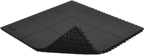 Notrax M.D.-X Ramp System® with 10 Degree Slope Angle 3' x 6" x 0.75" Compatible for use with Cushion-Ease® Rubber Drainage Mats, Beveled Ramp, Female, Yellow, 552F0003YL in Saudi Arabia