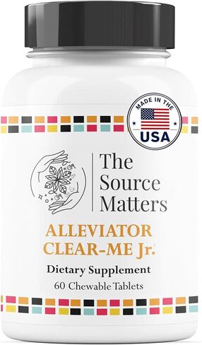 Alleviator Clear-ME JR Seasonal Allergy Relief and Immune Support for Children | Quercetin, Bromelain, Stinging Nettles, NAC, and Vitamin C (60 Chewable Tablets) in Saudi Arabia