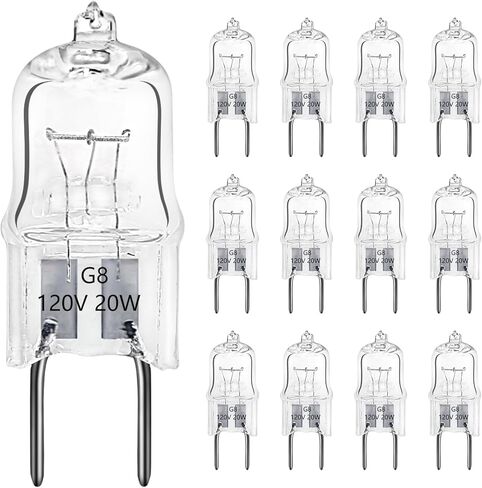 G8 Halogen Bulbs,120v 100w Bulb Mini Spotlight Bulbs 2 Pin Clear Capsule Lamp Bulb,Dimmable 2700K Warm White Light Bulbs (12 Pack) in Saudi Arabia
