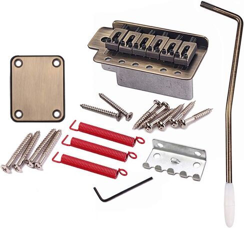 Alnicov Electric Guitar Tremolo Bridge with Neck Plate for Strat ST Guitar Replacement in Saudi Arabia
