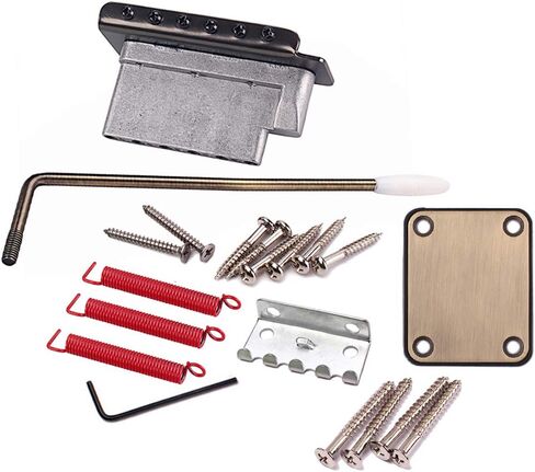 Alnicov Electric Guitar Tremolo Bridge with Neck Plate for Strat ST Guitar Replacement in Saudi Arabia