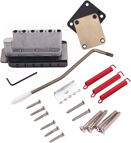 Alnicov Electric Guitar Tremolo Bridge with Neck Plate for Strat ST Guitar Replacement in Saudi Arabia