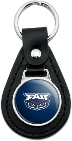 GRAPHICS & MORE Black Leather Florida Atlantic University Primary Keychain in Kuwait