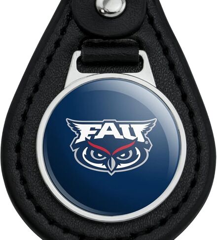 GRAPHICS & MORE Black Leather Florida Atlantic University Primary Keychain in Kuwait