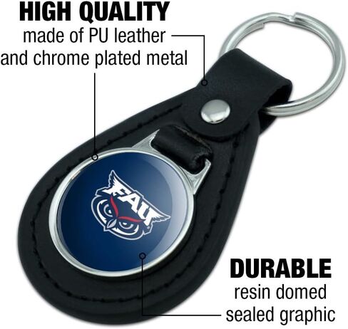 GRAPHICS & MORE Black Leather Florida Atlantic University Primary Keychain in Kuwait