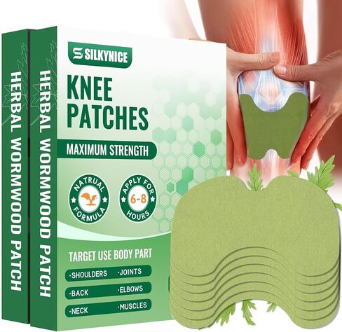 Knee Patches, Knee Pain Relief Patch, Knee Joint Relief Patches, Herbal Knee Patches for Relief Heat Patches Wormwood Patch for Knee, Back, Neck, and Shoulder, Athletes, Seniors (48 Pcs) in Saudi Arabia