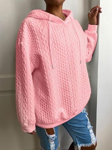Unisex Long Sleeve Pullover Sweater, Soft Casual Fashion Top, Oversized Sweatshirt for Versatile Everyday Style in Saudi Arabia