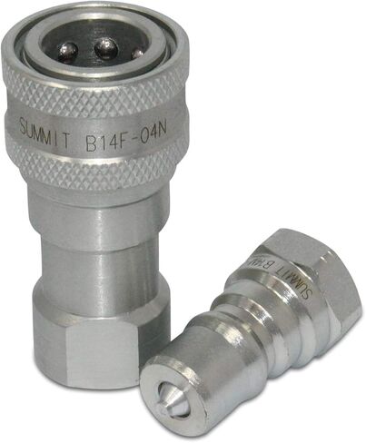 1/4 "ISO 7241-B مجموعة قارنة التوصيل الهيدروليكية للفصل السريع، 3/8" SAE Thread in Kuwait
