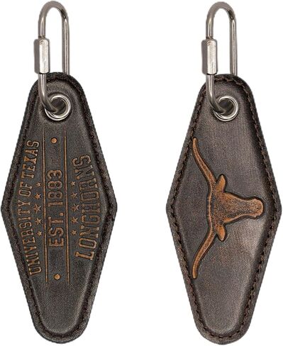 ZEP-PRO NCAA Texas Longhorns Collegiate Vintage جلد محبب بالكامل مفتاح فوب in Saudi Arabia