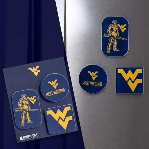 Desert Cactus West Virginia University Acrylic Magnet 3 Pack WVU Mountaineers Decorative Design Officially Licensed (Magnet Set A) in Saudi Arabia