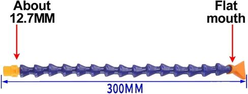 Water Oil Coolant Hose, Blue Adjustable Coolant Hose External Thread High Temp Resistant Non-Conductive((Flat Nozzle)) in Saudi Arabia