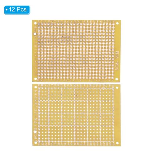 دائرة لوحة PCB مقاس 2 بوصة × 2.8 بوصة من باتيكل، 12 قطعة من لوحات اللحام النموذجية أحادية الجانب للحام بنفسك ولوحات دوائر المشروع الإلكترونية، لوحة تجارب قابلة للحام، أصفر in Saudi Arabia