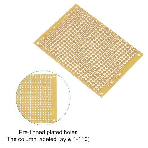دائرة لوحة PCB مقاس 2 بوصة × 2.8 بوصة من باتيكل، 12 قطعة من لوحات اللحام النموذجية أحادية الجانب للحام بنفسك ولوحات دوائر المشروع الإلكترونية، لوحة تجارب قابلة للحام، أصفر in Saudi Arabia