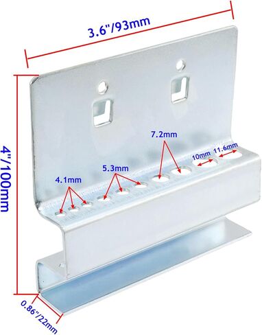 Pegboard Hex Wrench Holder Fits 3/8" Square Hole Pegboard Heavy Duty Peg Board Hex Wrench Organizer Metal Pegboard Accessories for Craft Workshop, Office and Home in Saudi Arabia