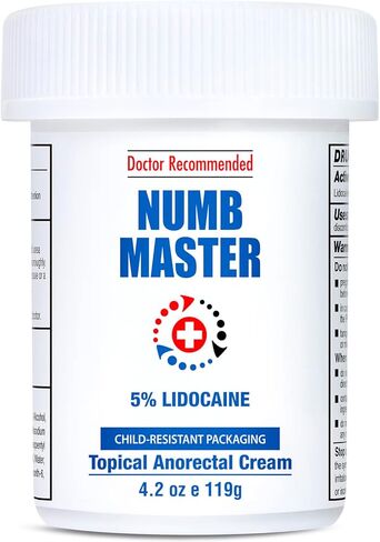 Numb Master 5% Lidocaine Numbing Cream Maximum Strength Liposomal, 4.2 oz Jar, Fast Burn Itch Pain Relief Cream with Aloe Allantoin Vitamin E, Gentle Soothing Promote Healing Topical Anesthetic in Saudi Arabia