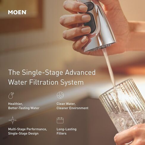 Moen Black Single Stage Under Sink Advanced Water Filtration System Advanced Carbon Replacement Filter for F9800, F9820 in Saudi Arabia